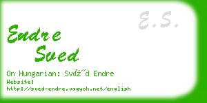 endre sved business card